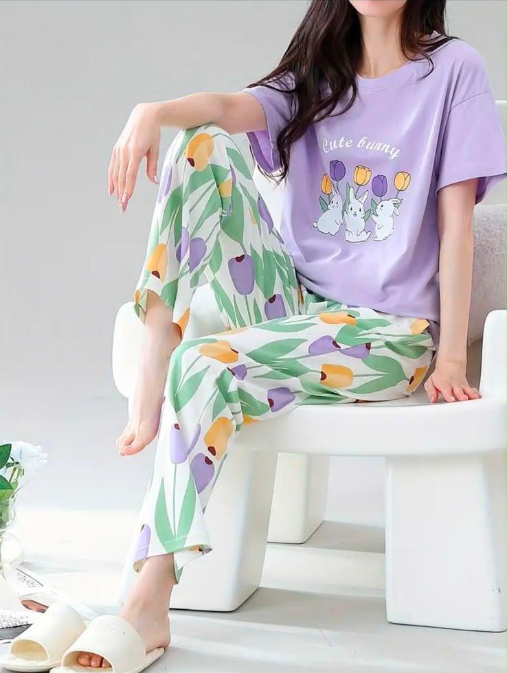 ✨ Soft & Comfortable Women’s Night Suit | Casual Sleepwear Set