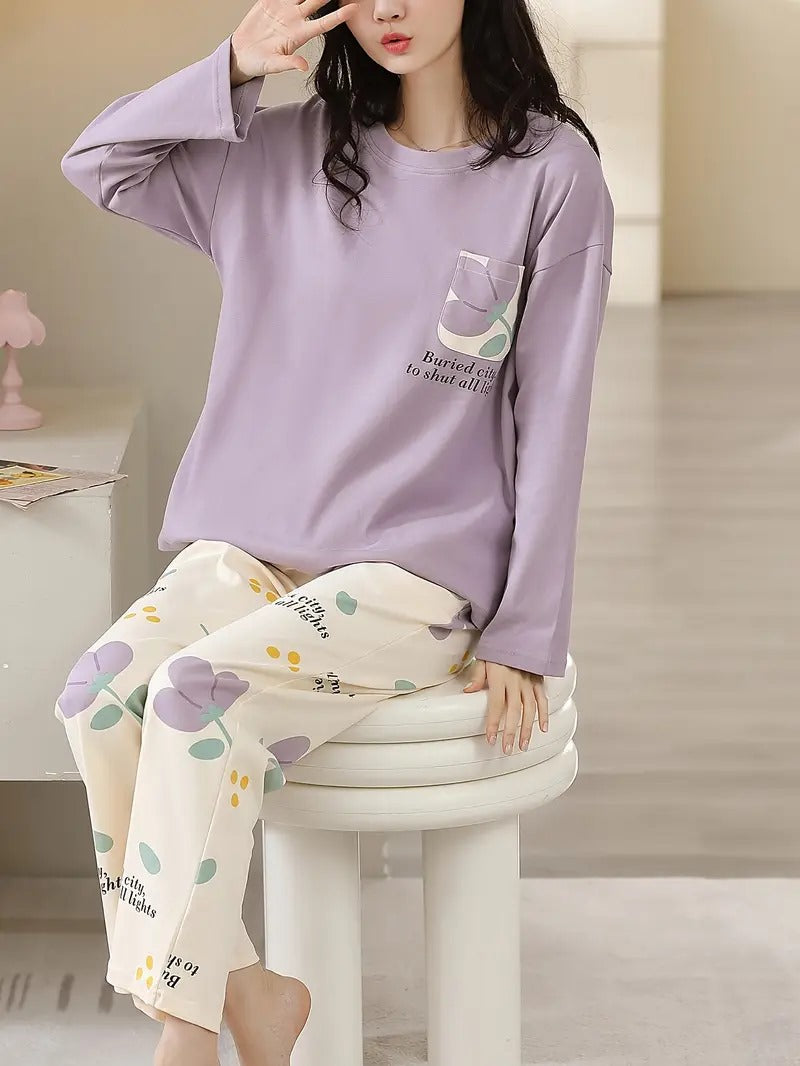 ✨ Soft & Comfortable Women’s Night Suit | Casual Sleepwear Set