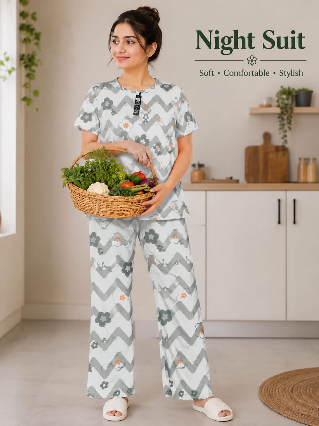 ✨ Soft & Comfortable Women’s Night Suit | Casual Sleepwear Set