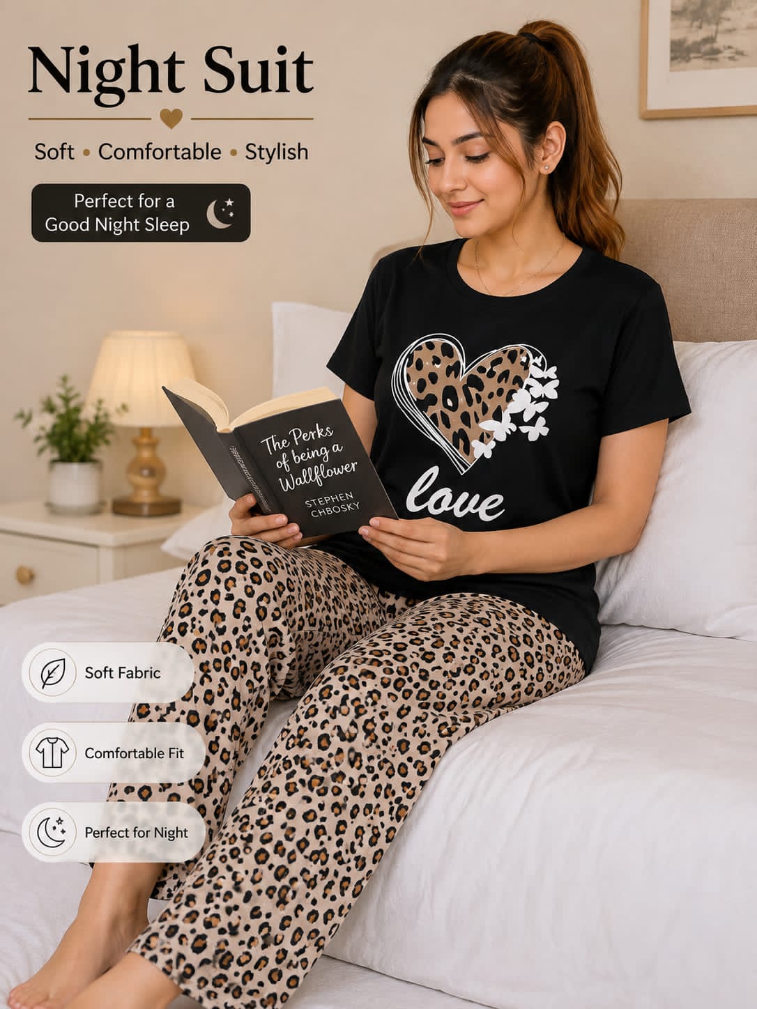 ✨ Soft & Comfortable Women’s Night Suit | Casual Sleepwear Set