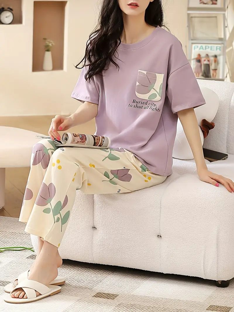 ✨ Soft & Comfortable Women’s Night Suit | Casual Sleepwear Set